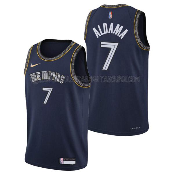 camiseta santi aldama memphis grizzlies de 7 hombre city edition 2022 azul marino