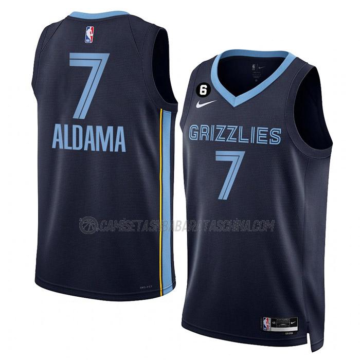 camiseta santi aldama memphis grizzlies de 7 hombre icon edition 2023 azul marino