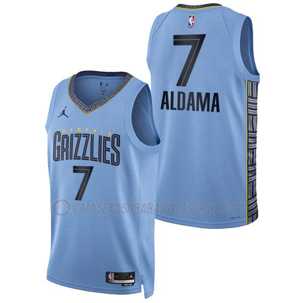 camiseta santi aldama memphis grizzlies de 7 hombre statement edition 2023 azul