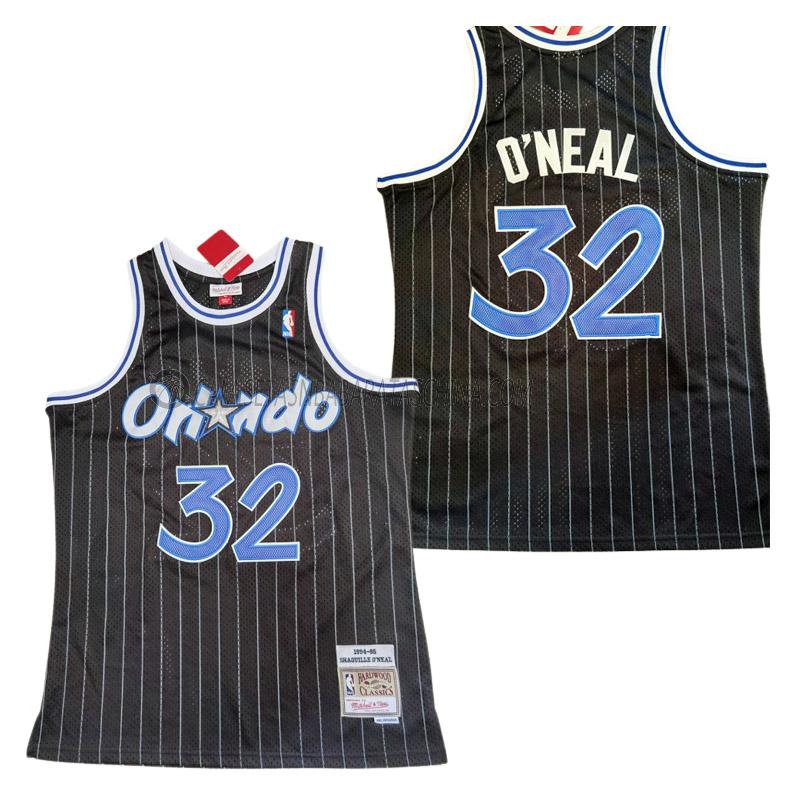 camiseta shaquille o'neal orlando magic de 32 hombre retro negro