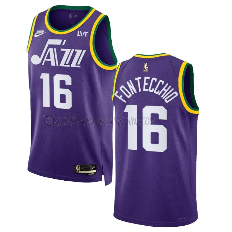 camiseta simone fontecchio utah jazz de 16 hombre classic edition 2023-24 púrpura