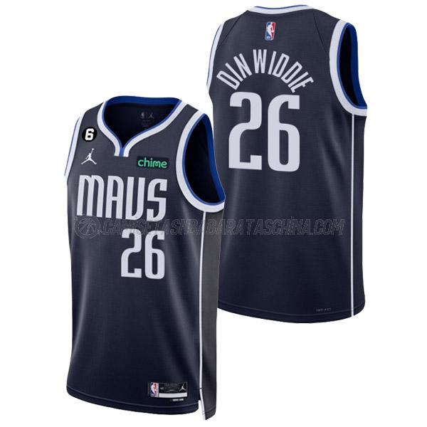 camiseta spencer dinwiddie dallas mavericks de 26 hombre statement edition 2023 azul marino