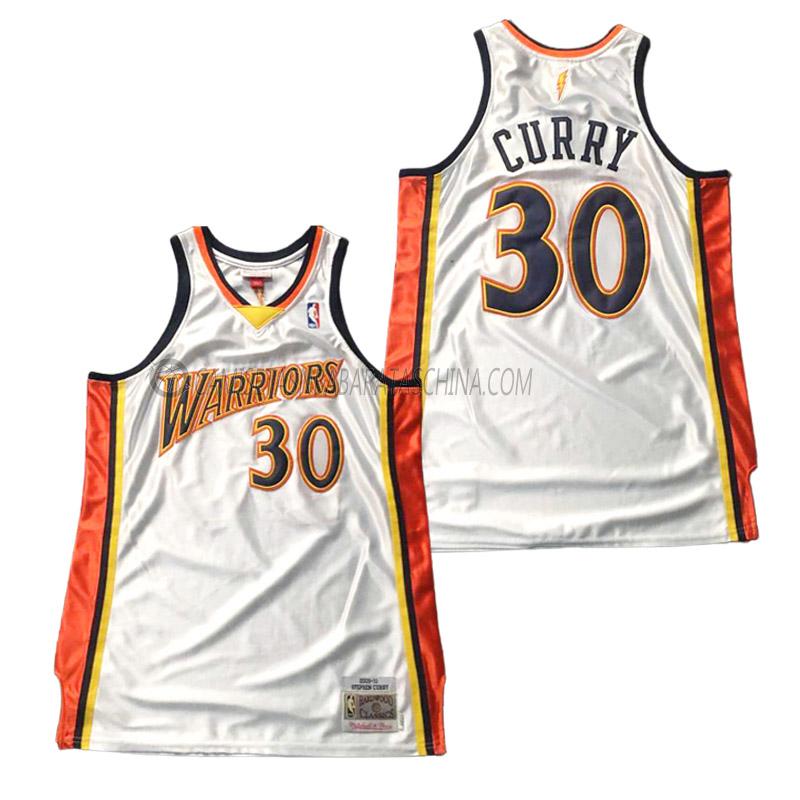 camiseta stephen curry golden state warriors de 30 hombre retro blanco