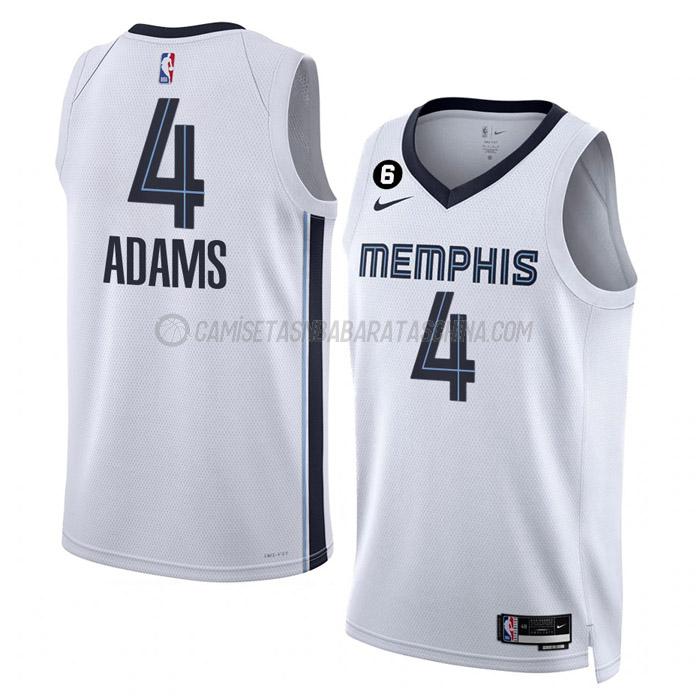 camiseta steven adams memphis grizzlies de 4 hombre association edition 2023 blanco