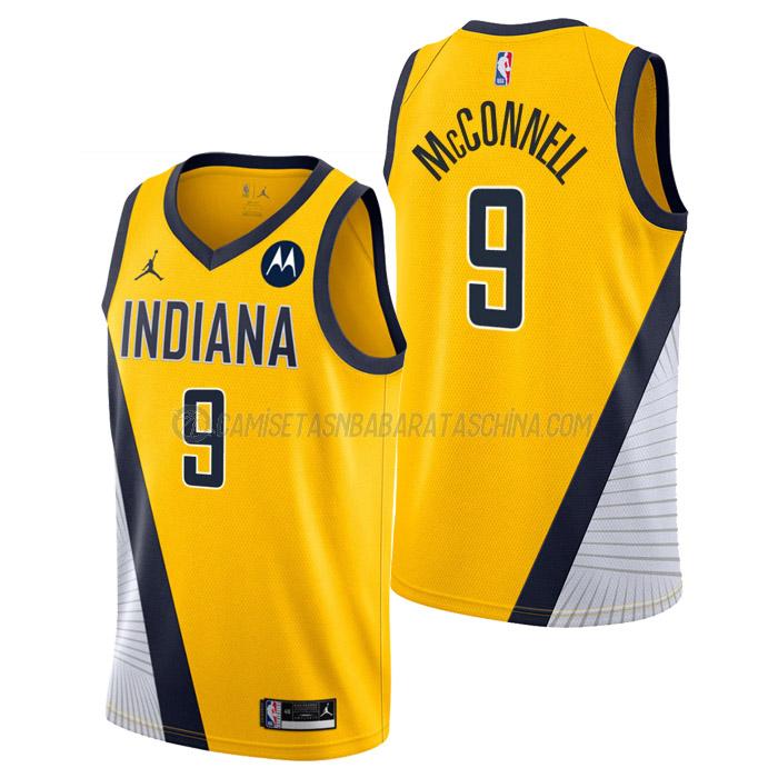 camiseta t.j. mcconnell indiana pacers de 9 hombre statement edition 2023 amarillo