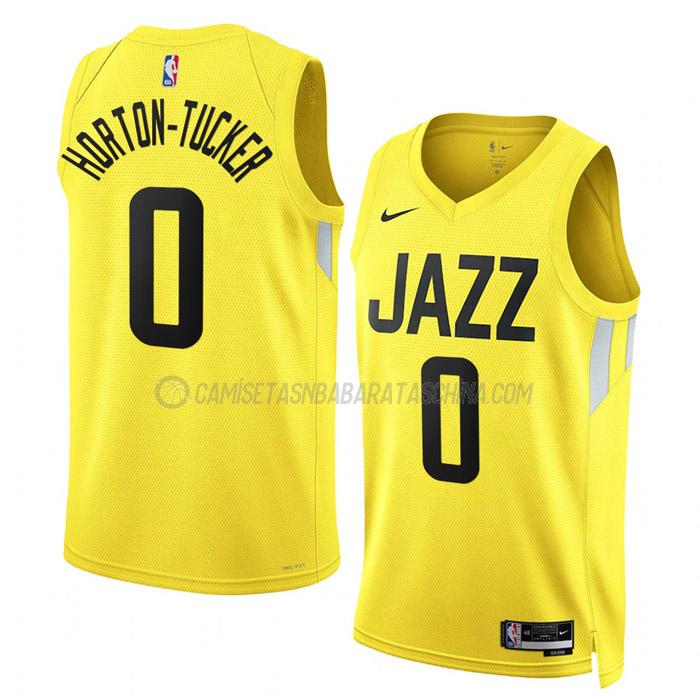 camiseta talen horton-tucker utah jazz de 0 hombre icon edition 2023 amarillo