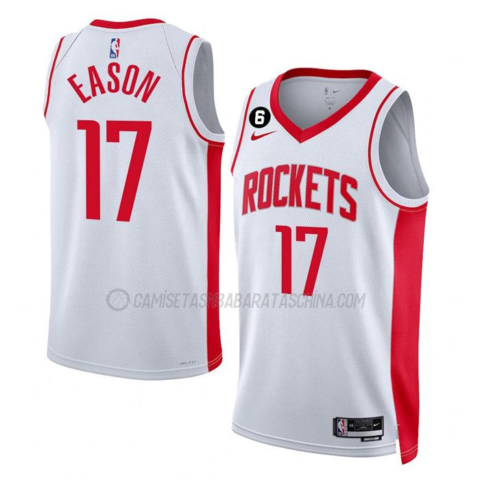 camiseta tari eason houston rockets de 17 hombre association edition 2023 blanco