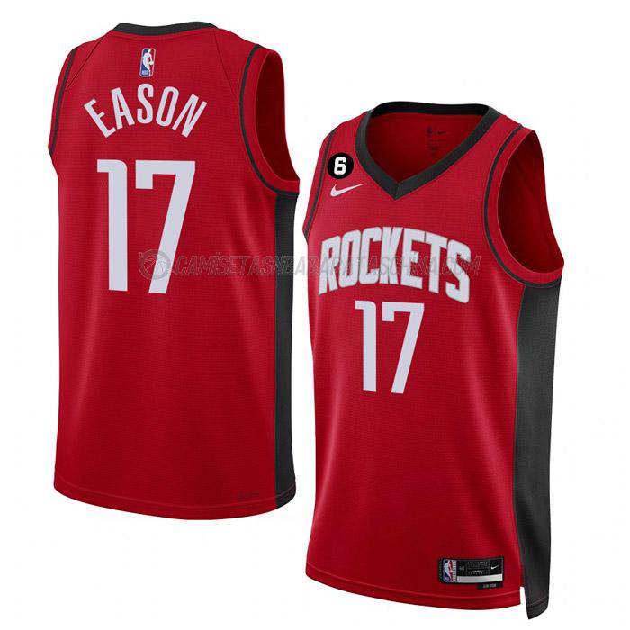 camiseta tari eason houston rockets de 17 hombre icon edition 2023 rojo