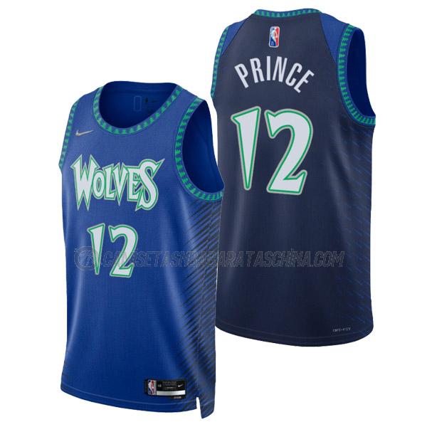 camiseta taurean prince minnesota timberwolves de 12 hombre city edition 2022 azul