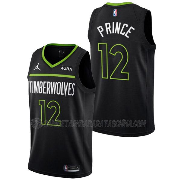 camiseta taurean prince minnesota timberwolves de 12 hombre statement edition 2023 negro