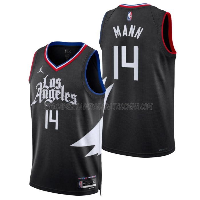 camiseta terance mann los angeles clippers de 14 hombre statement edition 2023 negro