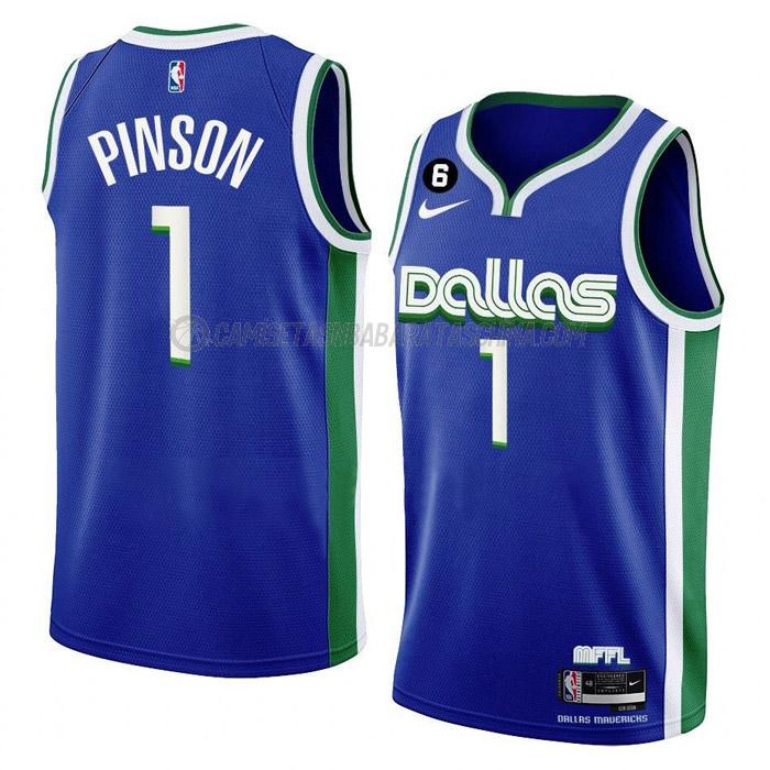 camiseta theo pinson dallas mavericks de 1 hombre city edition 2023 azul