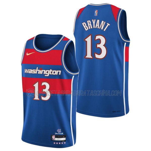 camiseta thomas bryant washington wizards de 13 hombre city edition 2022 azul