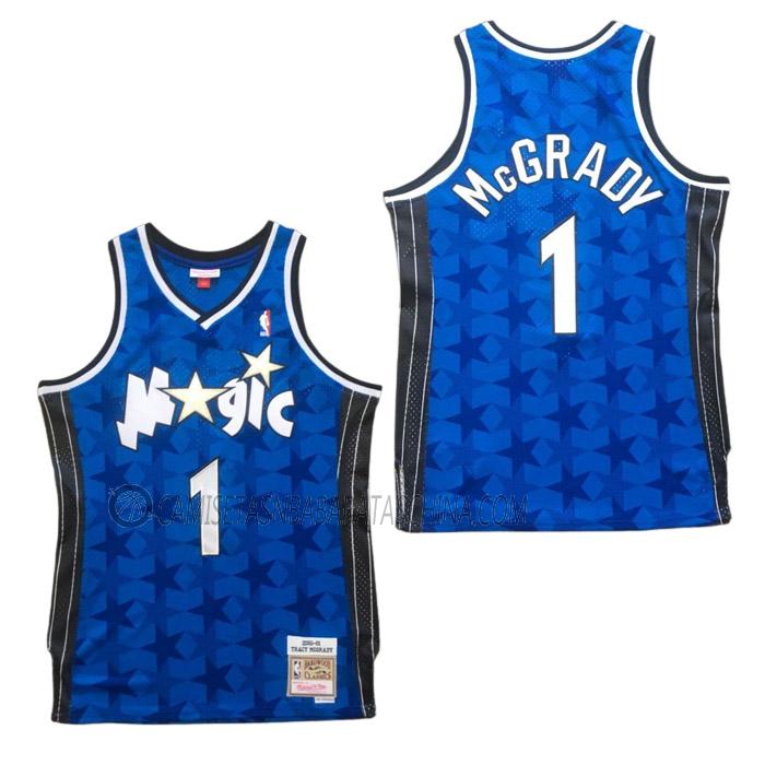 camiseta tracy mcgrady orlando magic de 1 hombre star azul