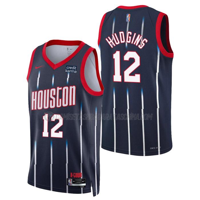 camiseta trevor hudgins houston rockets de 12 hombre city edition 2023 azul