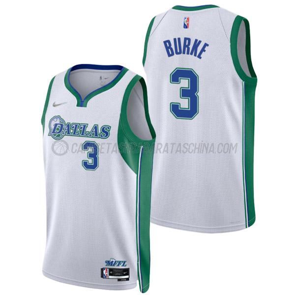 camiseta trey burke dallas mavericks de 3 hombre city edition 2022 blanco