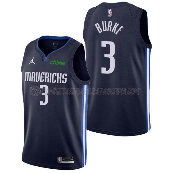 camiseta trey burke dallas mavericks de 3 hombre statement edition 2022 azul marino