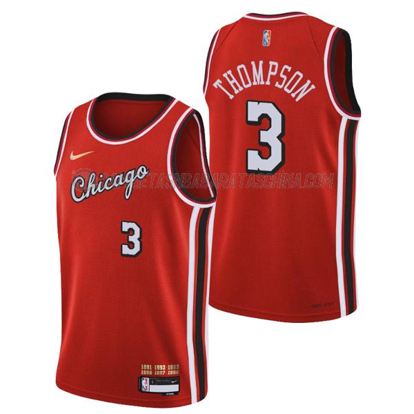 camiseta tristan thompson chicago bulls de 3 hombre city edition 2022 rojo