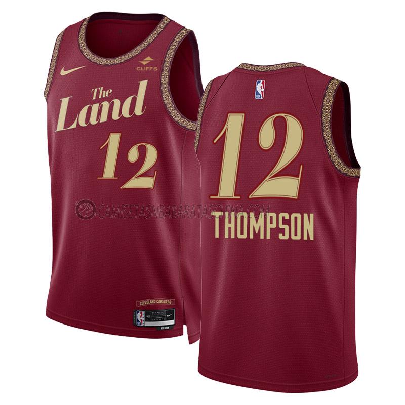 camiseta tristan thompson cleveland cavaliers de 12 hombre city edition 2023-24 negro