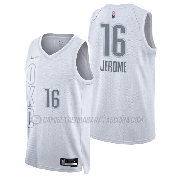 camiseta ty jerome oklahoma city thunder de 16 hombre city edition 2022 blanco