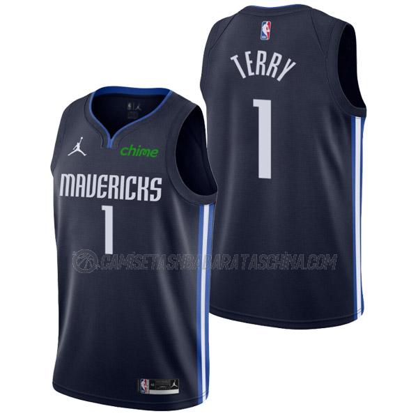 camiseta tyrell terry dallas mavericks de 1 hombre statement edition 2022 azul marino