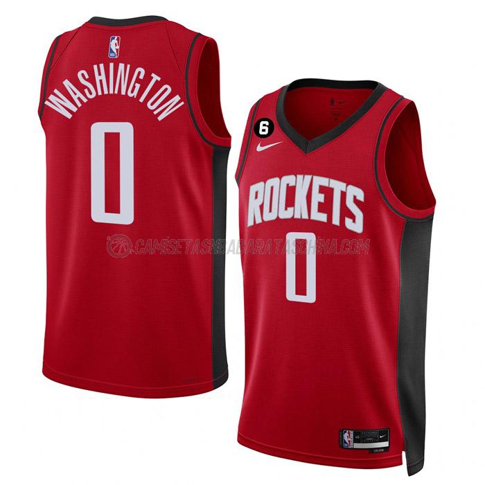 camiseta tyty washington houston rockets de 0 hombre icon edition 2023 rojo