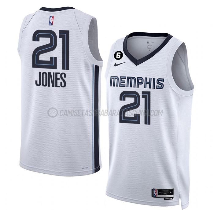 camiseta tyus jones memphis grizzlies de 21 hombre association edition 2023 blanco