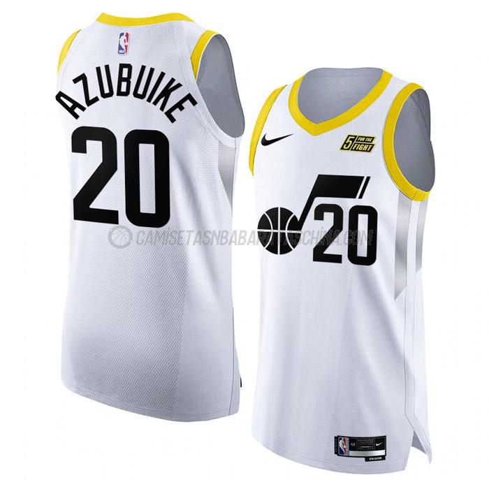 camiseta udoka azubuike utah jazz de 20 hombre association edition 2023 blanco