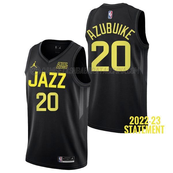 camiseta udoka azubuike utah jazz de 20 hombre statement edition 2023 negro