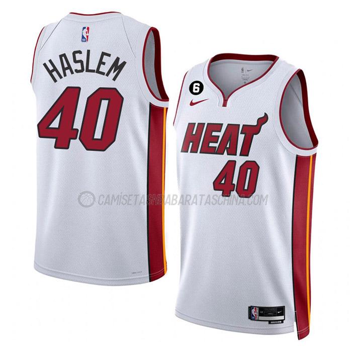 camiseta udonis haslem miami heat de 40 hombre association edition 2023 blanco