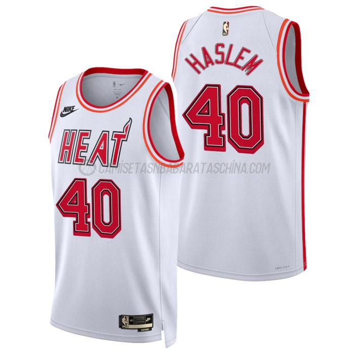 camiseta udonis haslem miami heat de 40 hombre classic edition 2023 blanco