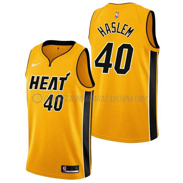 camiseta udonis haslem miami heat de 40 hombre earned edition 2022 amarillo