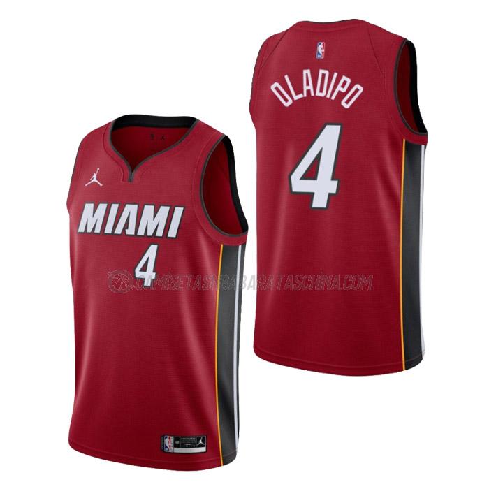 camiseta victor oladipo miami heat de 4 hombre statement edition 2023 rojo