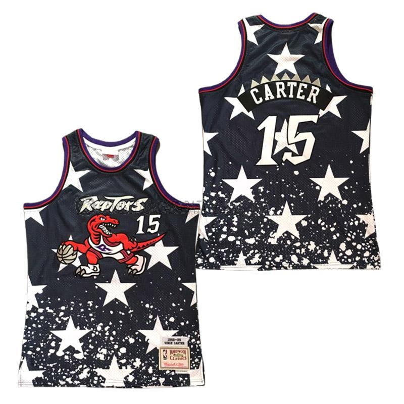 camiseta vince carter toronto raptors de 15 hombre retro azul marino