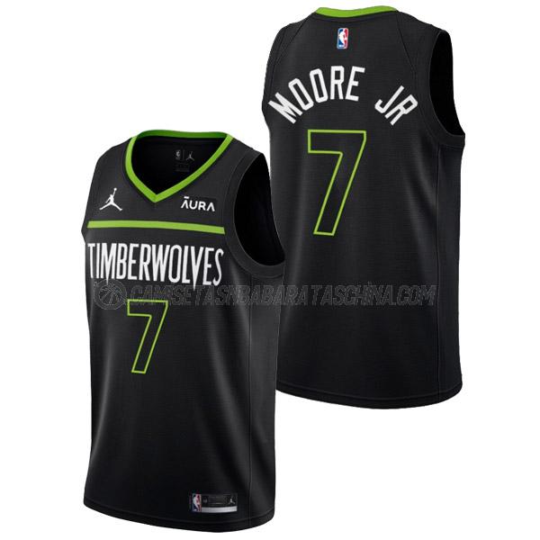 camiseta wendell moore minnesota timberwolves de 7 hombre statement edition 2023 negro