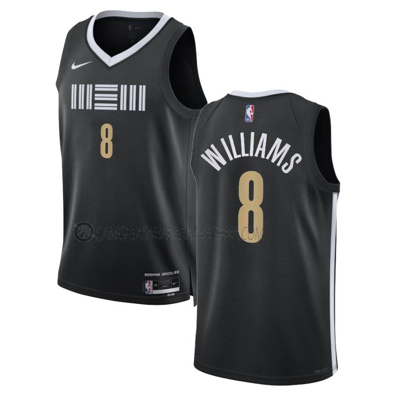 camiseta ziaire williams memphis grizzlies de 8 hombre city edition 2023-24 negro