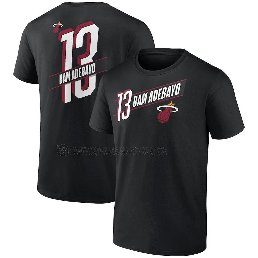 camisetas bam adebayo miami heat de 13 hombre 2022-23 negro