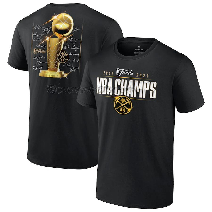 camisetas denver nuggets de 23621a13 hombre nba champs 2022-23 negro