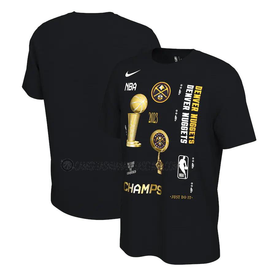 camisetas denver nuggets de 23621a15 hombre nba champs 2022-23 negro