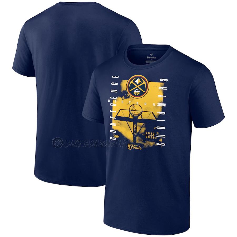 camisetas denver nuggets de 23621a18 hombre western champions 2022-23 azul