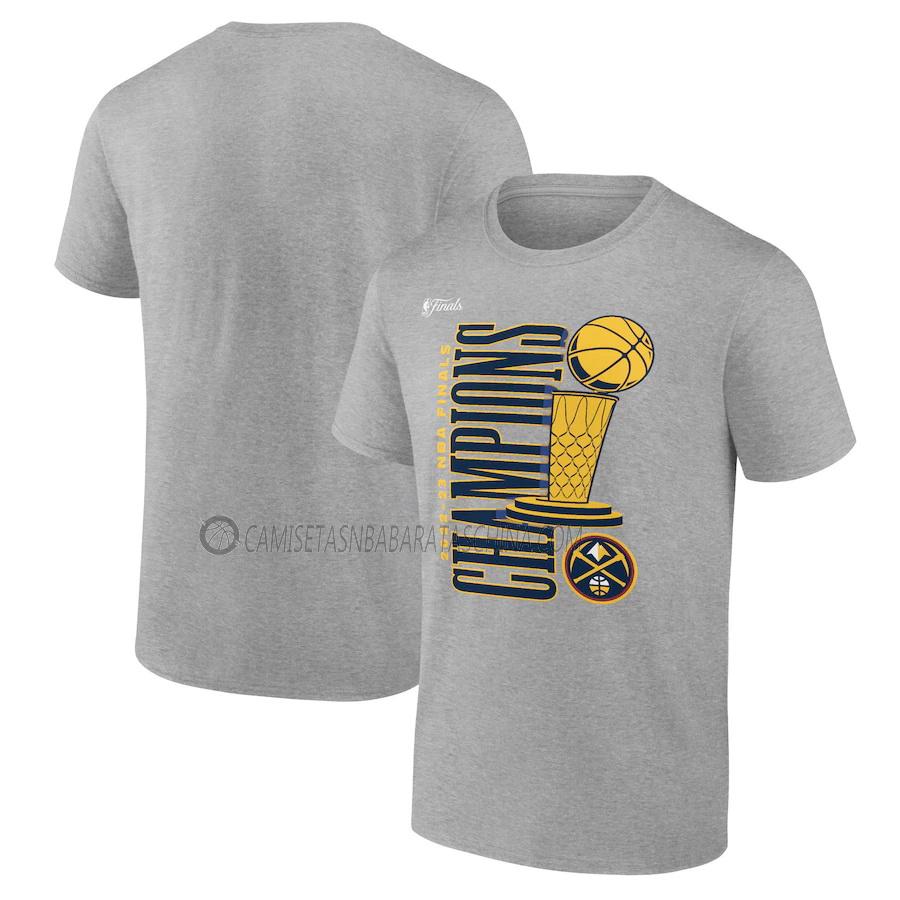 camisetas denver nuggets de 23621a24 hombre nba champions 2022-23 gris