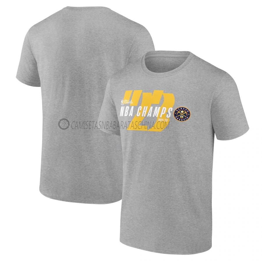 camisetas denver nuggets de 23621a25 hombre nba champs 2022-23 gris