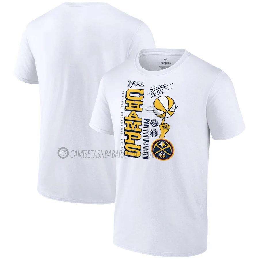 camisetas denver nuggets de 23621a26 hombre nba champs 2022-23 blanco