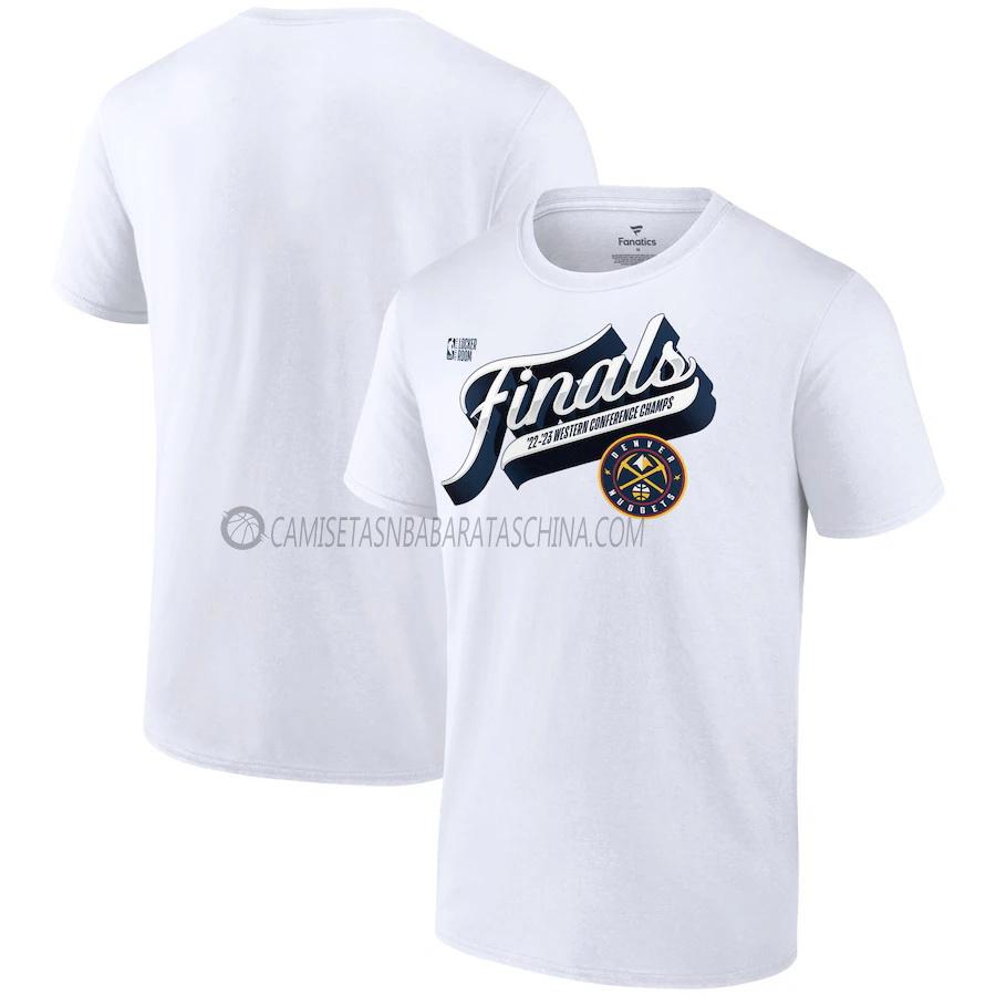 camisetas denver nuggets de 23621a6 hombre western champions 2022-23 blanco