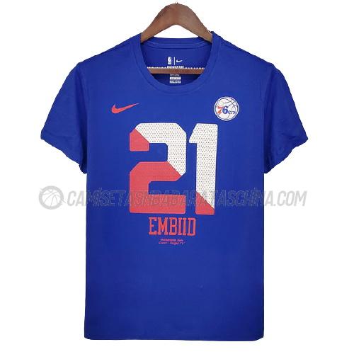 camisetas joel embiid philadelphia 76ers de ts22 azul