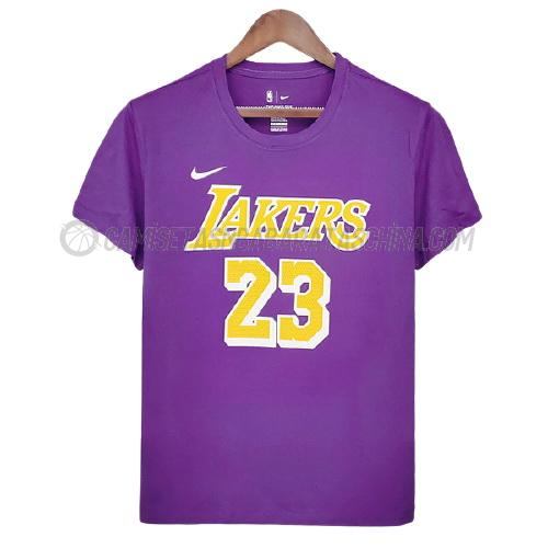 camisetas lebron james los angeles lakers de ts26 púrpura