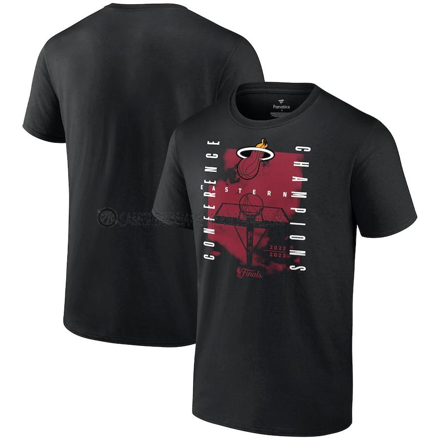 camisetas miami heat de 23621a1 hombre nba eastern champions 2022-23 negro