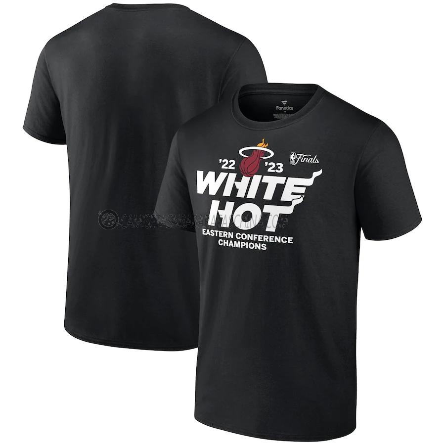 camisetas miami heat de 23621a2 hombre nba eastern champions 2022-23 negro