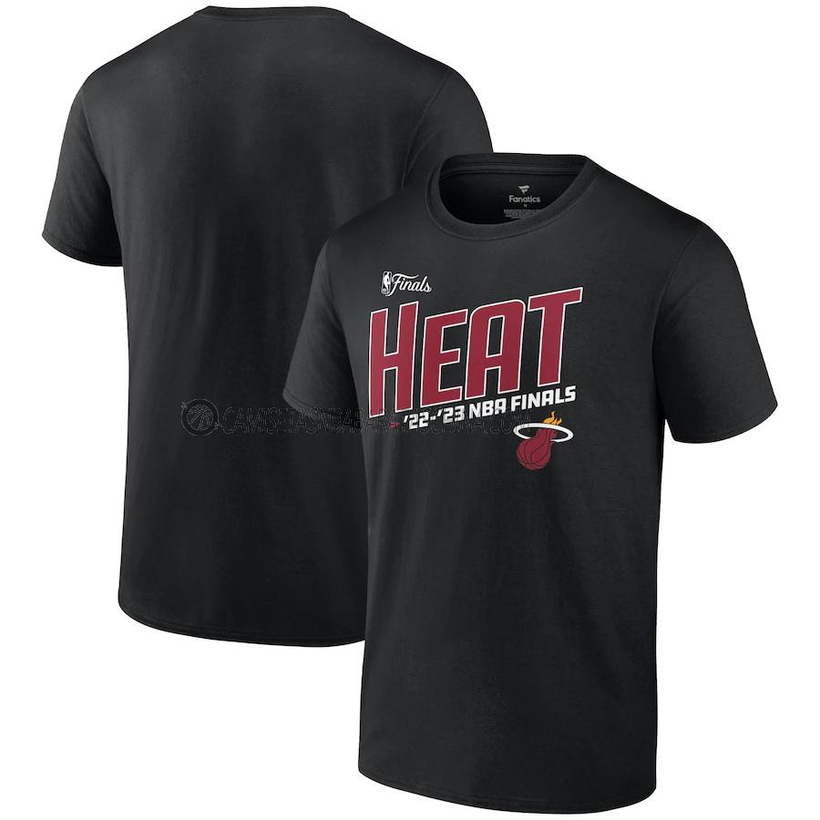 camisetas miami heat de hombre nba finals 2022-23 negro