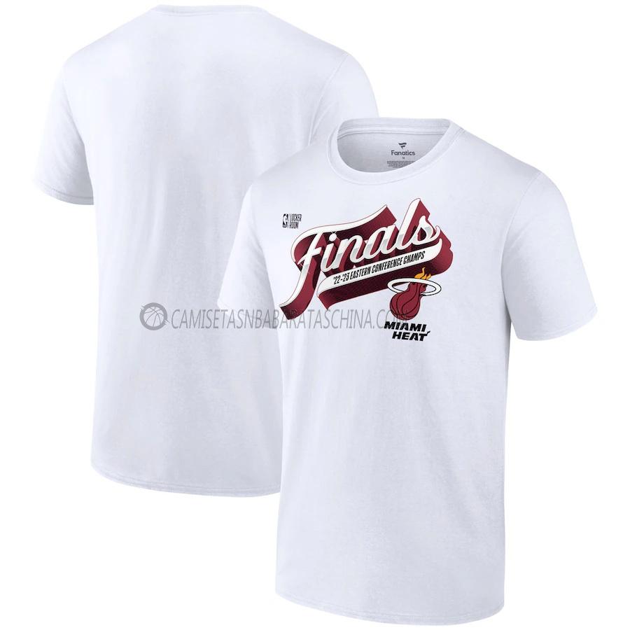 camisetas miami heat de hombre western champions 2022-23 blanco